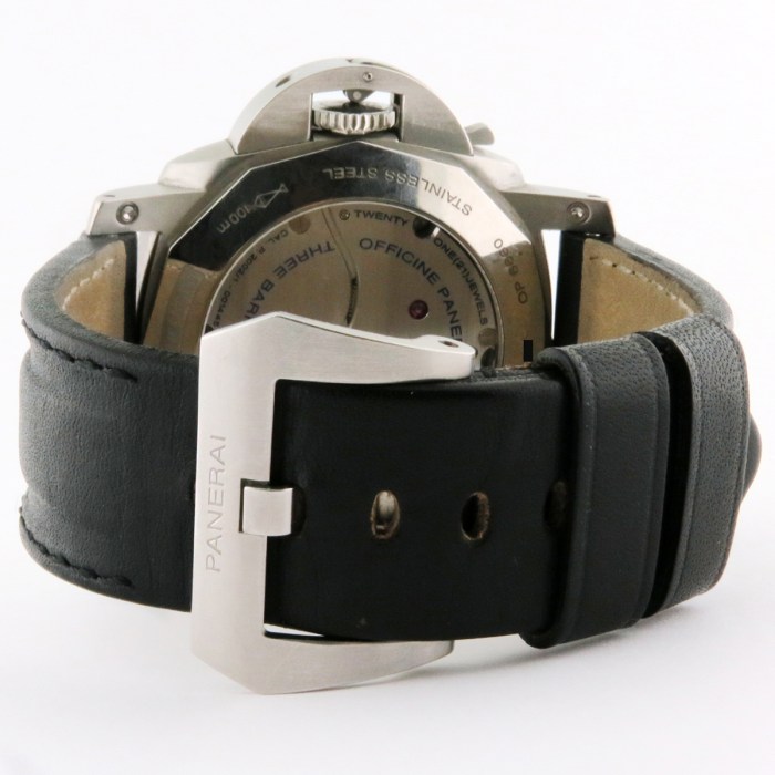 Panerai Luminor 1950 8 Days 'Dot Dial' Stainless Steel PAM00233 Hand-Wind Wristwatch with Full Set Box & Paper. One Owner Watch, 44mm, MSRP $12,900