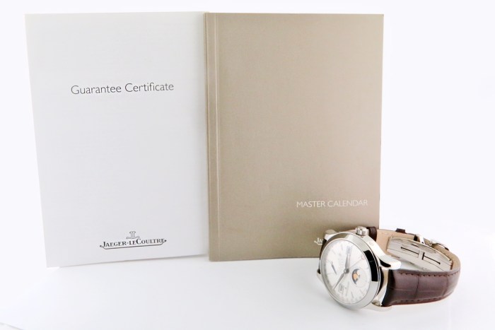 JAEGER-LECOULTRE JLC Q151842A / 147.8.41.S Mens SS Master Calendar Moonphase Automatic Stainless Steel w/Paper. 40.5mm, Excellent Condition
