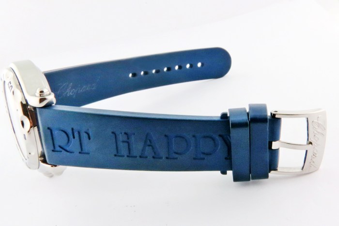 Chopard 288347/8-401 Ladies Happy Sport Fish Blue SS Floating Gems Ladies Wristwatch 38mm. Quartz Watch with Box. MSRP $11,200.