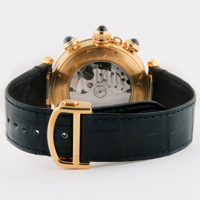 Cartier Pasha de Cartier Automatic Chronograph 18K Yellow Gold Mens Wristwatch 41mm Model Ref WGPA0017 and the Case Ref 4362. Retail Price $29,600