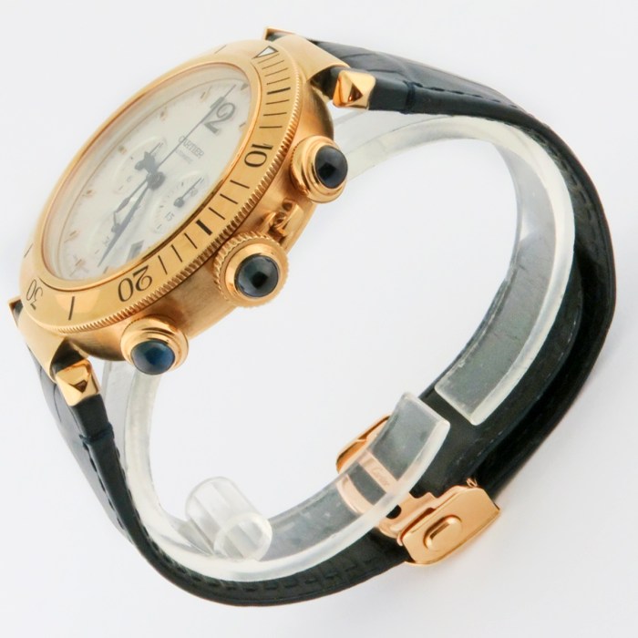 Cartier Pasha de Cartier Automatic Chronograph 18K Yellow Gold Mens Wristwatch 41mm Model Ref WGPA0017 and the Case Ref 4362. Retail Price $29,600
