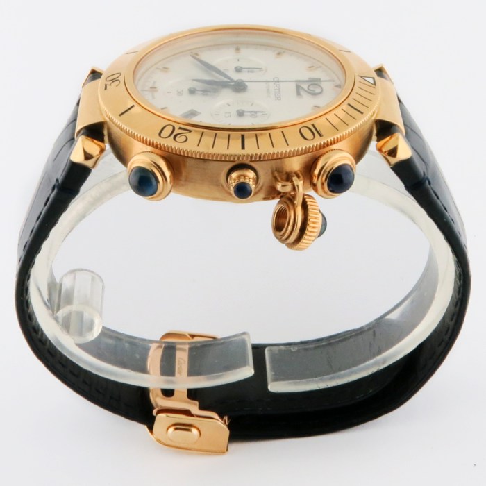Cartier Pasha de Cartier Automatic Chronograph 18K Yellow Gold Mens Wristwatch 41mm Model Ref WGPA0017 and the Case Ref 4362. Retail Price $29,600