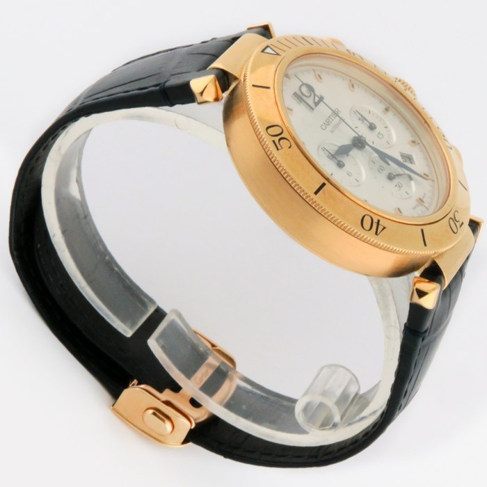 Cartier Pasha de Cartier Automatic Chronograph 18K Yellow Gold Mens Wristwatch 41mm Model Ref WGPA0017 and the Case Ref 4362. Retail Price $29,600