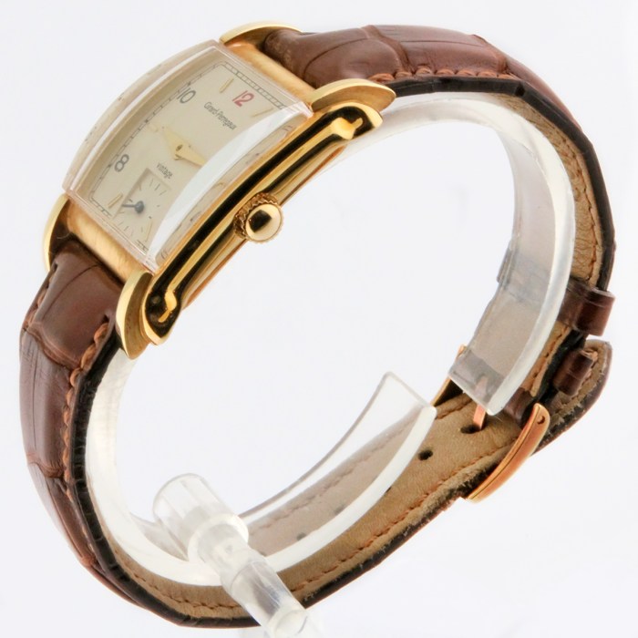 GIRARD-PERREGAUX Ref.2550 Vintage 1994 Limited Edition Mechanical Hand-wind 18K Yellow Gold Dimensions 28x40mm. NOS Peseux 7000 Movements Inside.