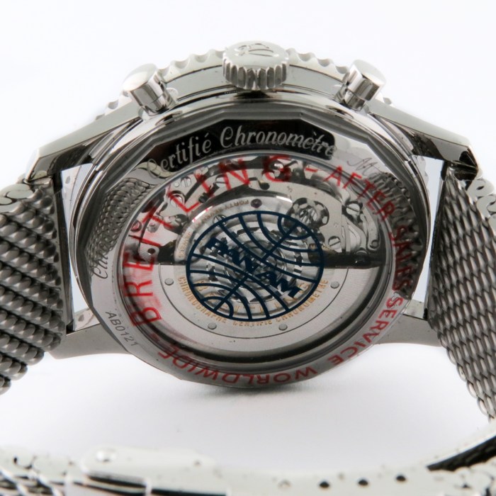 BREITLING Mens Navitimer B01 Pan Am Blue Dial Automatic Chronograph on Milanese Bracelet 43mm Stainless Steel. Retail Price (MSRP) $10,800