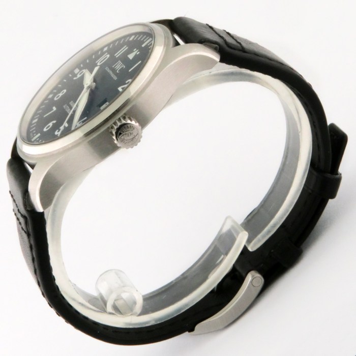 Current Model IWC Pilot’s Watch Mark XX Automatic Mens Watch 40mm Stainless Steel Case. Model reference is IW328201. MSRP $5,800