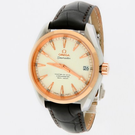 Omega Seamaster Aqua Terra 150m Master Co-Axial Chronometer Two-Tone Stainless Steel & 18K Red Gold 38.5mm Mens Wristwatch. 231.23.39.21.02.001. MSRP $7,700