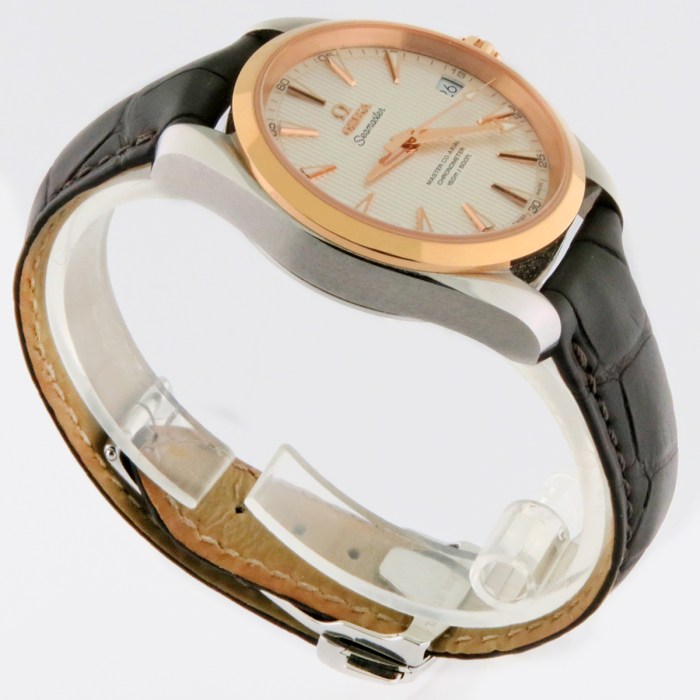 Omega Seamaster Aqua Terra 150m Master Co-Axial Chronometer Two-Tone Stainless Steel & 18K Red Gold 38.5mm Mens Wristwatch. 231.23.39.21.02.001. MSRP $7,700