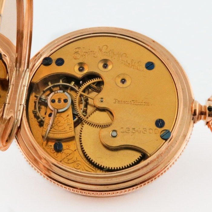 Antique ELGIN 14K 8-Size 43mm Grade 94 Circa 1884 11j High Relief Lighthouse Hunter Case Multi-Color Solid Gold Heavy Case Pocket Watch. Rare Heirloom.