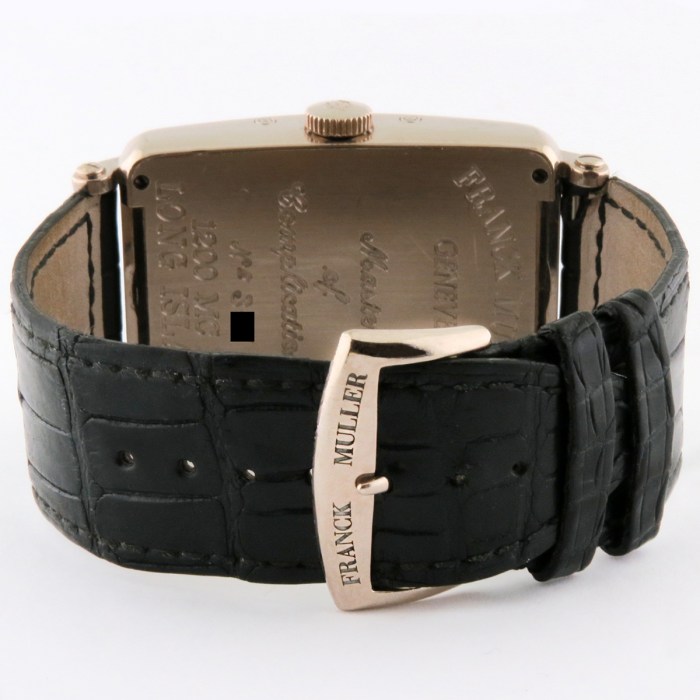 Franck Muller Long Island Master Calendar Mens Wristwatch in 18K White Gold. Ref 1200 MC L. Dimension 32x45mm. MSRP $35,300.